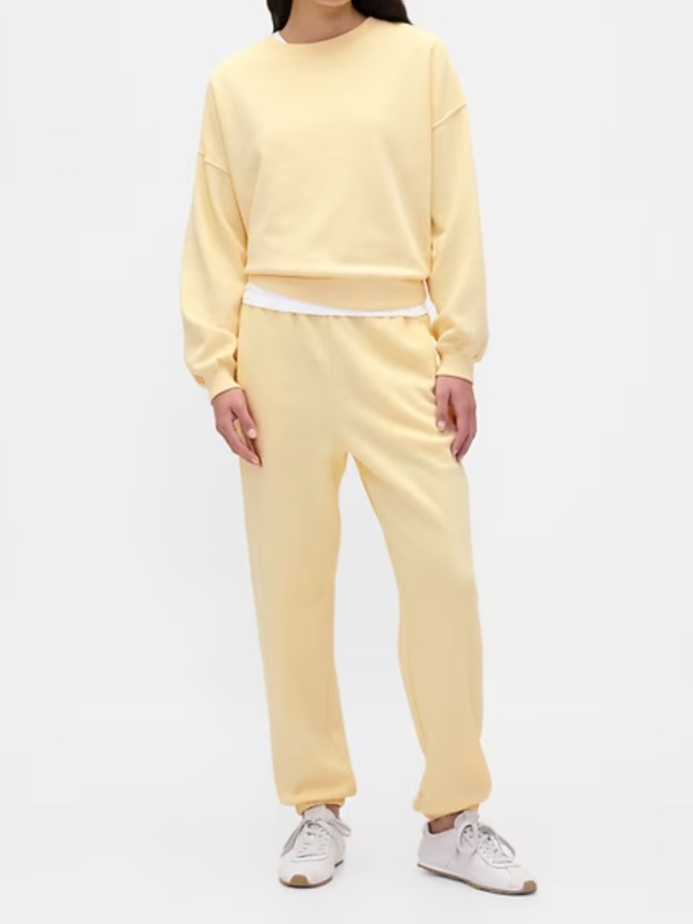 Pastel Yellow GAP Sweatsuit (Sweatshirt is M, Sweatpants are S)